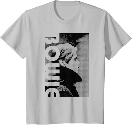 Vista 6 de David Bowie - Camiseta de perfil bajo, Gris Gris Oscuro