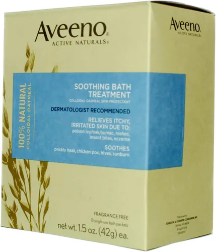 Vista 5 de Aveeno Tratamiento de baño calmante 8 paquetes (paquete de 2)