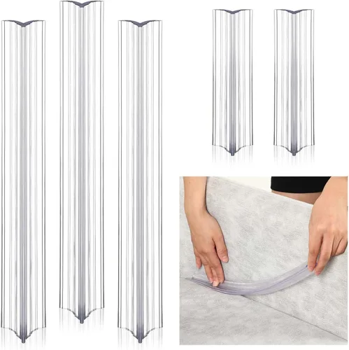 Vista 7 de Yinkin Funda para sofá de 8 y 16 pulgadas, funda de sofá larga transparente de PVC antideslizante, agarres para sofá seccional, fundas de sofá