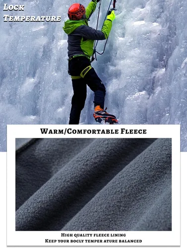 Vista 3 de TACVASEN Men's Snow Ski Pants Softshell Fleece Lined Hiking Snowboard Pants Waterproof & Windproof Pants with Zipper Pockets
