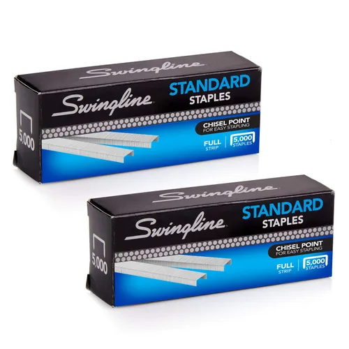 Vista 6 de Swingline® Grapas estándar, 1/4 ", tira completa, caja de 5,000