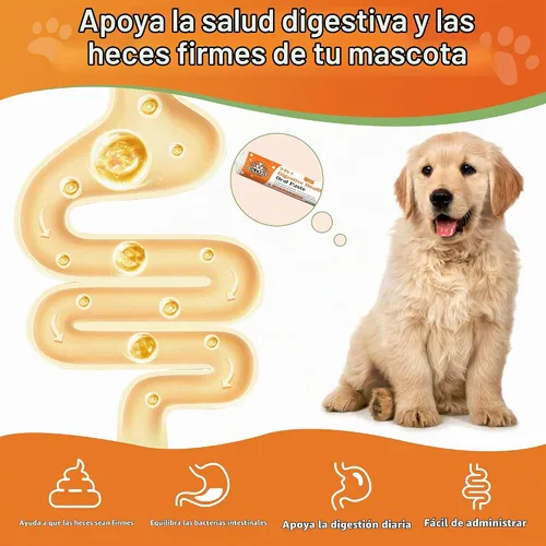 Vista 5 de Antidiarreico para perros – Pasta probiótica de pectina de caolín para perros, antidiarreico para gatos – Probiótico para cachorros que apoya