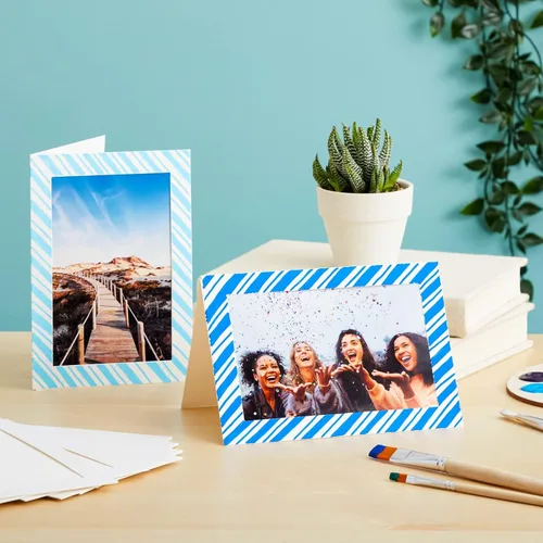 Vista 6 de Best Paper Greetings - Paquete de 48 tarjetas con marco de fotos con sobres, tarjetas de notas para inserción de fotos de 4 x 6 pulgadas (marfil)