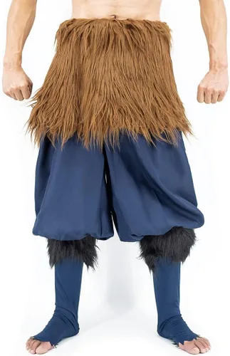 Vista 2 de WELLMILLER Inosuke - Conjunto completo de traje de disfraz de cosplay con delantal con máscara Inosuke para adultos, hombres y mujeres