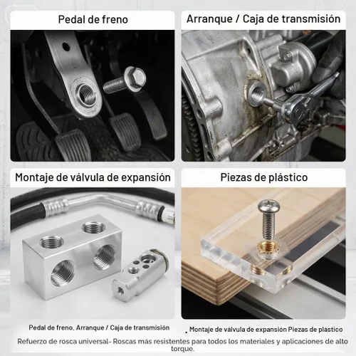 Vista 7 de 100 piezas de acero inoxidable SS304 en espiral de alambre helicoidal insertos de rosca M8 x 1.25 x 2D longitud para reparación helicoidal