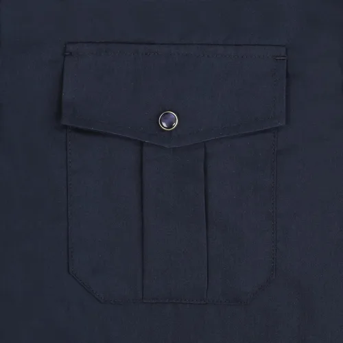 Vista 5 de Camisas de manga corta para hombre, estilo vaquero, estilo vaquero, con botones y sin arrugas
