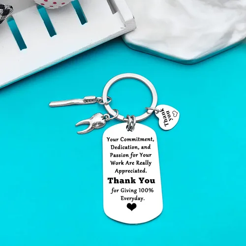 Vista 2 de Xiahuyu Regalos para dentistas, llavero, regalos de agradecimiento al dentista, regalo de higienista dental, regalo de asistente dental, regalo