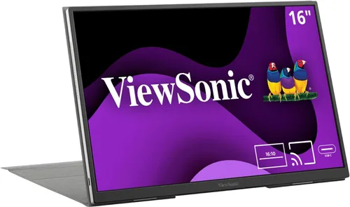 Vista 7 de ViewSonic VG1655 - Monitor portátil de 15.6 pulgadas 1080p con USB C de 60W de alimentación de 2 vías, IPS, cuidado de los ojos, altavoces duales