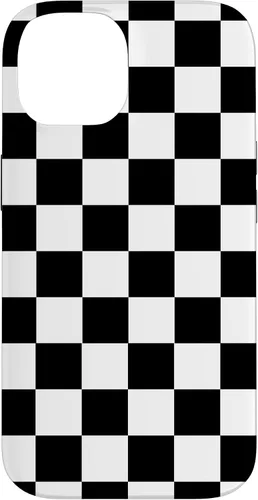 Vista 4 de Checked Chessboard Black Case for iPhone 17