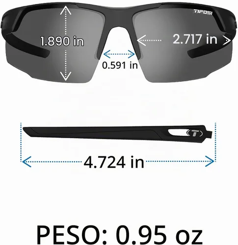 Vista 2 de Gafas de sol Tifosi Optics Centus Golf 100% UVA/UVB, shatterproof polycarbonate. Full-frame fit, hydrophilic nose pads. Built for golf & everyday