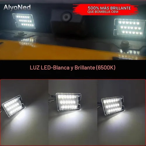 Vista 4 de AlyoNed - Luz LED para Placa de Matrícula, Compatible con Dodge Durango 2014-2022, Camioneta, Lente Transparente, 6500K Blanco