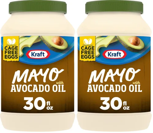Vista 9 de Kraft - Mayonesa reducida en grasa hecha de aceite de aguacate de (tarro de 30 onzas)- el embalaje puede variar