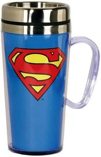 Vista 16 de Spoontiques - Taza de viaje aislada - Taza de café con logotipo de Batman - Regalo para amantes del café - Taza de café divertida - 14 oz - Negro