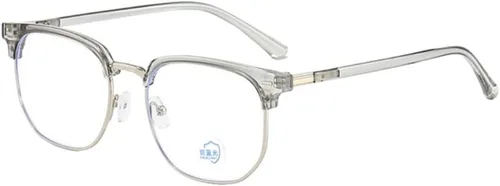Vista 14 de Shiratori Nuevas gafas de moda vintage de medio marco semi sin montura con lentes transparentes