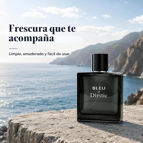 Vista 7 de Dirstic Noir Blue de Paris - Colonia aromática de madera sofisticada, espray de aroma masculino fresco de larga duración, 3.4 onzas líquidas