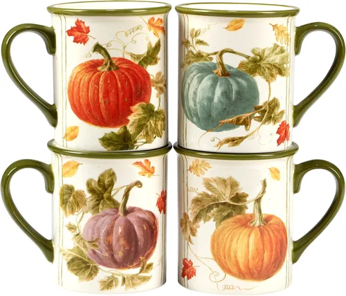 Vista 4 de Certified International Harvest Autumn Havest - Juego de vajilla de 16 piezas, servicio para 4, multicolor