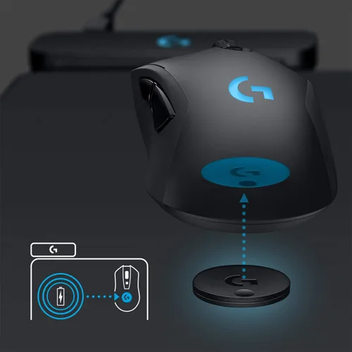 Vista 3 de LogitechG PowerPlay - Alfombrilla de mouse de carga inalámbrica compatible con G ProG903G703G502 Lightspeed Gaming Ratones - Negro