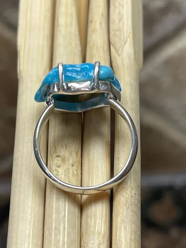 Vista 2 de Anillo de plata de ley 925 de la bella durmiente natural, tamaño 9.25