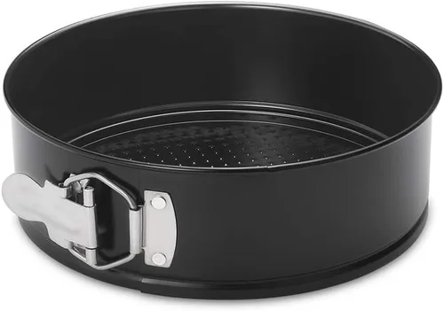 Vista 13 de Hiware Juego de sartenes de forma de resorte de 4 pulgadas - 4 piezas de sartén antiadherente pequeña para mini tartas de queso, pizzas y quiches