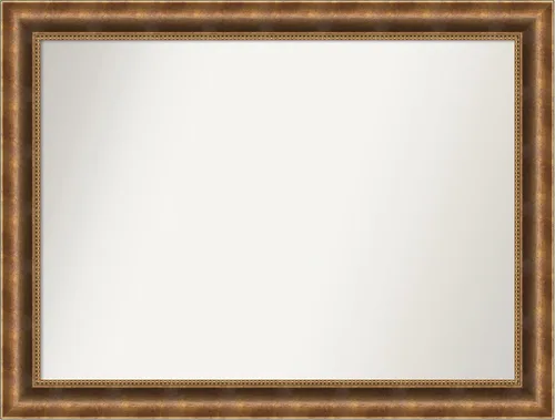 Vista 525 de Amanti Art Espejo de pared personalizado no biselado (25 x 25 pulgadas), marco de bronce acentuado, varios tamaños personalizados, espejo de baño