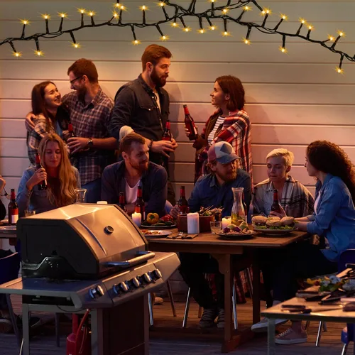 Vista 3 de Ogrmar Luces de Racimo de Navidad de 49 pies 500 LED 8 Modos Luces de Cadena de Navidad con Función de Temporizador y Conectables para Navidad