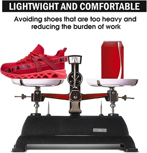 Vista 5 de Los mejores zapatos de punta de acero para mujer, zapatos de trabajo de punta de acero de moda para hombres, zapatos de seguridad resistentes
