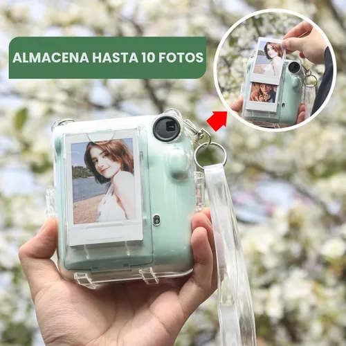 Vista 5 de Caiyoule Funda transparente Mini 12 - Funda protectora para cámara compatible con Fujifilm Instax Mini 12, funda rígida de PC para cámara