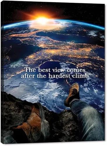 Vista 48 de Arte de pared motivacional Zero Talent Required - Póster de 10 claves del éxito, impresiones con citas positivas, decoración inspiradora de pared