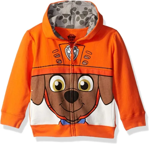 Vista 4 de Disfraz de Patrulla Canina de Nickelodeon con capucha para niños pequeños - Cara grande con cremallera Chase azul marino