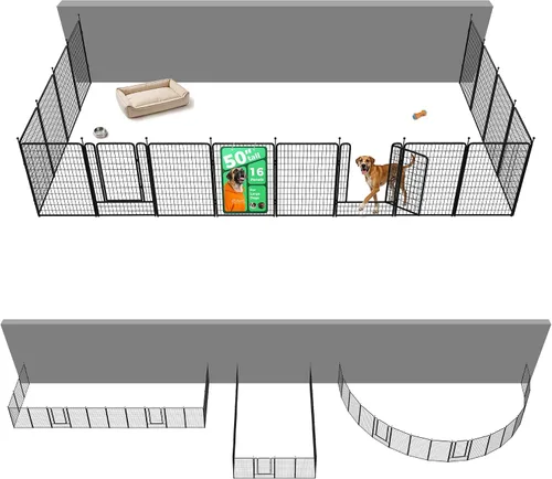 Vista 42 de FXW Rollick - Corralito para perros para patio, campamento con casa rodante, patentado, 24 pulgadas, 2 paneles Fácil instalación, resistente