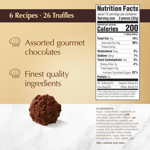 Vista 2 de Lindt Gourmet Truffles - Caja de regalo surtida de dulces de chocolate, 14.7 onzas