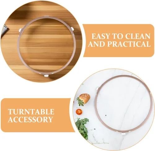Vista 9 de 2pcs Microwave Turntable Ring Roller Set with 14mm Large Wheel and 18.9cm Medium Outer Diameter, Glass Plate Support Holder for Microwave Oven