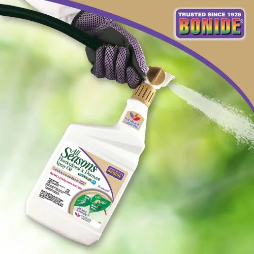 Vista 4 de Bonide All Seasons Aceite en Aerosol Hortícola y Latente, 32 oz Listo para Rociar, Prevención de Enfermedades y Eliminador de Insectos