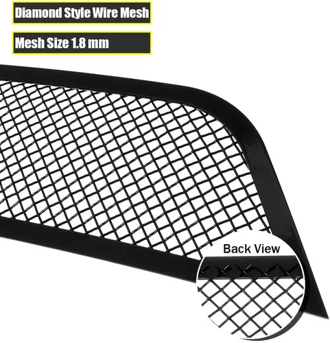 Vista 3 de AM&PM Parrilla frontal negra de malla de acero inoxidable compatible con Cadillac CTS 2008-2013