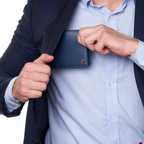 Vista 6 de Alpine Swiss - Cartera de piel con cremallera para hombre cierre de cremallera