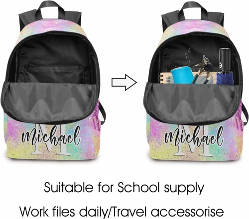 Vista 135 de Texto personalizado Elefante desgaste gafas mochila mochila mochila casual Daypack bolsa para mamá niñas, color86-4, Mochilas Daypack