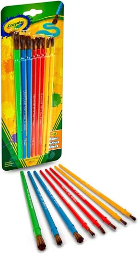 Vista 2 de Crayola Juego de pinceles de pintura para niños (8 quilates), suministros de pintura para niños, varios tamaños, suministros de arte y manualidades