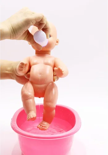 Vista 3 de Dream Collection: Juego de muñecas Feeding Fun con muñeca de bebé de 12 pulgadas, muñecas Gi-Go, juego para niños, a partir de 3 años, multicolor