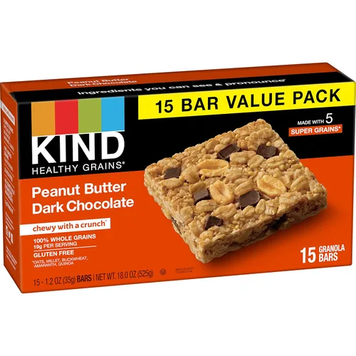 Vista 12 de KIND HEALTHY GRAINS Granola, snack saludable, granola de vainilla y arándanos con semillas de lino, mezcla de aperitivos, 3 unidades, 33 onzas