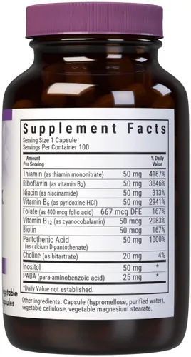 Vista 2 de Bluebonnet Nutrition B Complex 50 cápsulas vegetales, 100