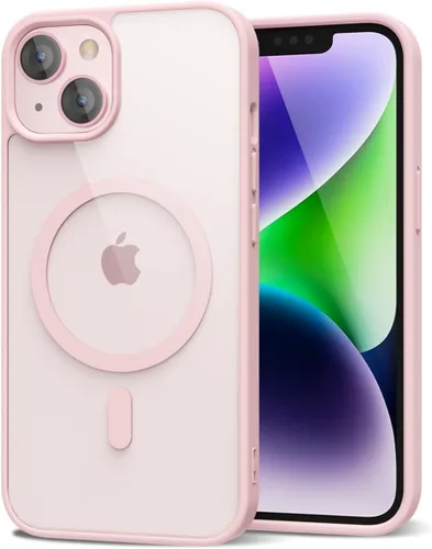Vista 88 de oakxco Funda magnética transparente compatible con Magsafe, bonita funda delgada y transparente de poliuretano termoplástico no amarillenta, carcasa