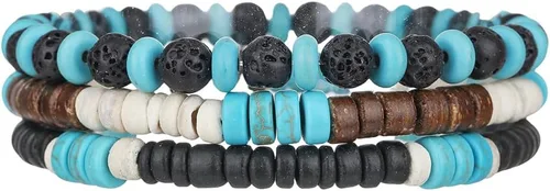 Vista 10 de Gothic Bracelet Adjustable Punk Braided Multilayer Grunge Set Beaded Bracelets Emo Metal Cuff Wrap Bracelets Stackable Meaningful Gift