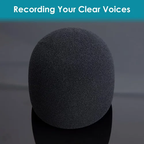 Vista 9 de Protector de viento de espuma para Blue Yeti, Yeti Pro, MXL, Audio Technica y otros micrófonos grandes, cubierta de filtro pop fabricada