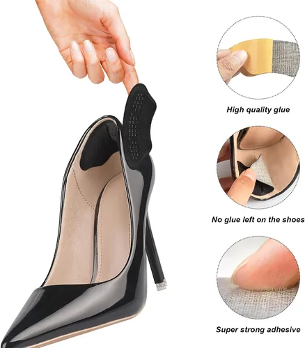 Vista 4 de Almohadillas de talón para zapatos que son demasiado grandes, inserciones de talón para mujeres, agarres de talón para zapatos de mujer, protectores