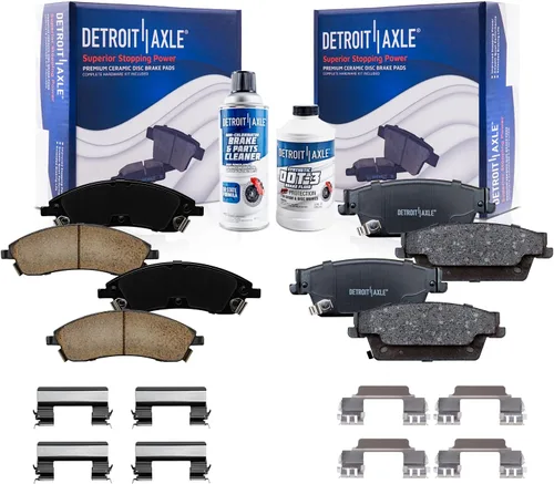 Vista 104 de Detroit Axle - Pastillas de freno para Avalanche Express Suburban Savana Yukon XL 1500 Chevy Tahoe GMC Cadillac Escalade, Pastillas de freno