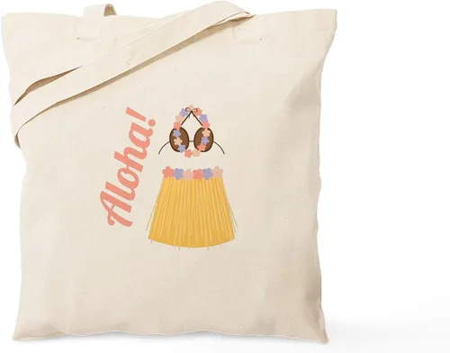 Vista 12 de CafePress Aloha! - Bolsa reutilizable de lona color beige, Caqui