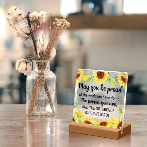 Vista 5 de Regalos de agradecimiento de jubilación para mujeres, regalo de mentor de entrenador, regalo de trabajador social, placa de oficina regalo