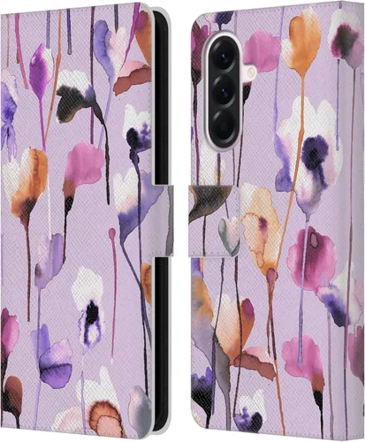 Vista 76 de Head Case Designs Officially Licensed Ninola Abstract Poppies Lilac Floral Leather Wallet Case Compatible with Samsung Galaxy A07 4G