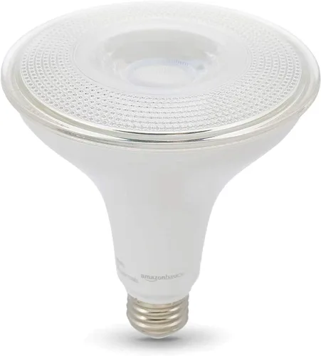 Vista 2 de Amazon Basics PAR38 - Bombilla LED con sensor de anochecer a amanecer, equivalente a 120 W, eficiencia energética, 14 W, base estándar E26, luz