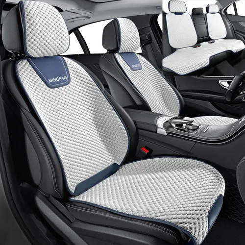 Vista 10 de Fundas de asiento de automóvil para Ford Mustang Mach-E, cojines de asiento transpirables, cómodos protectores de asiento delanteros y traseros de 5
